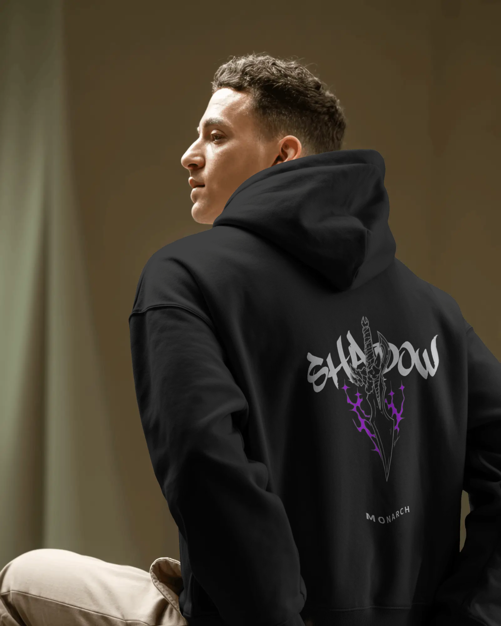 Shadow Blade Graphic Oversized Hoodie