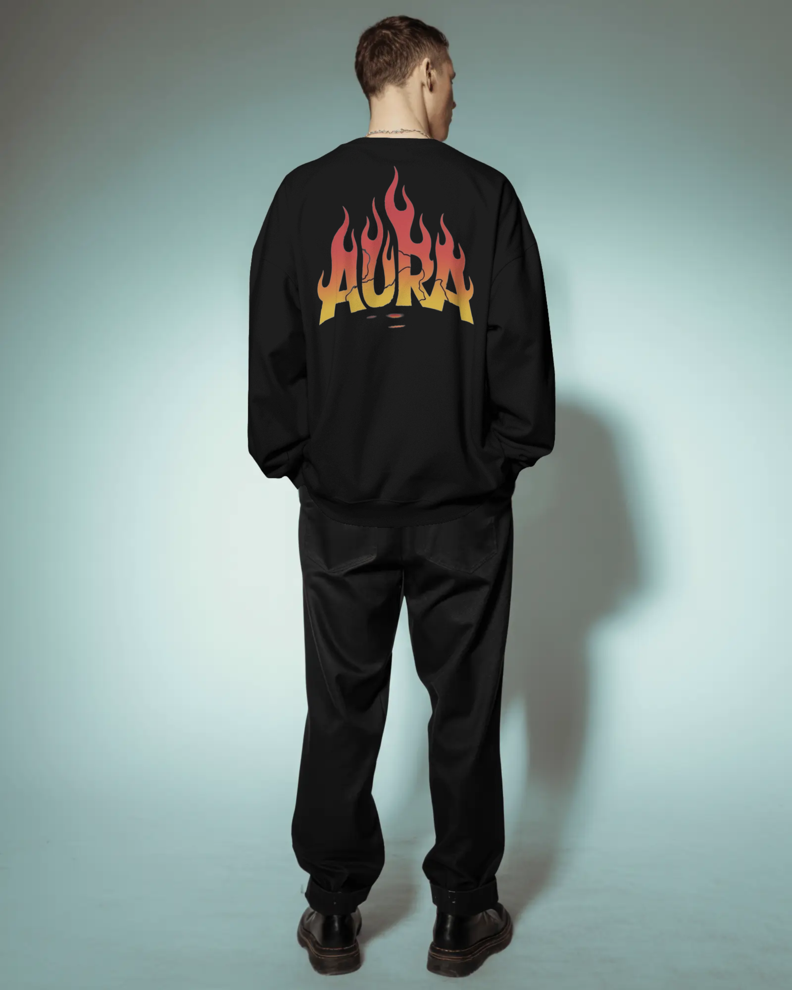 Aura Flame Graphic Sweatshirt