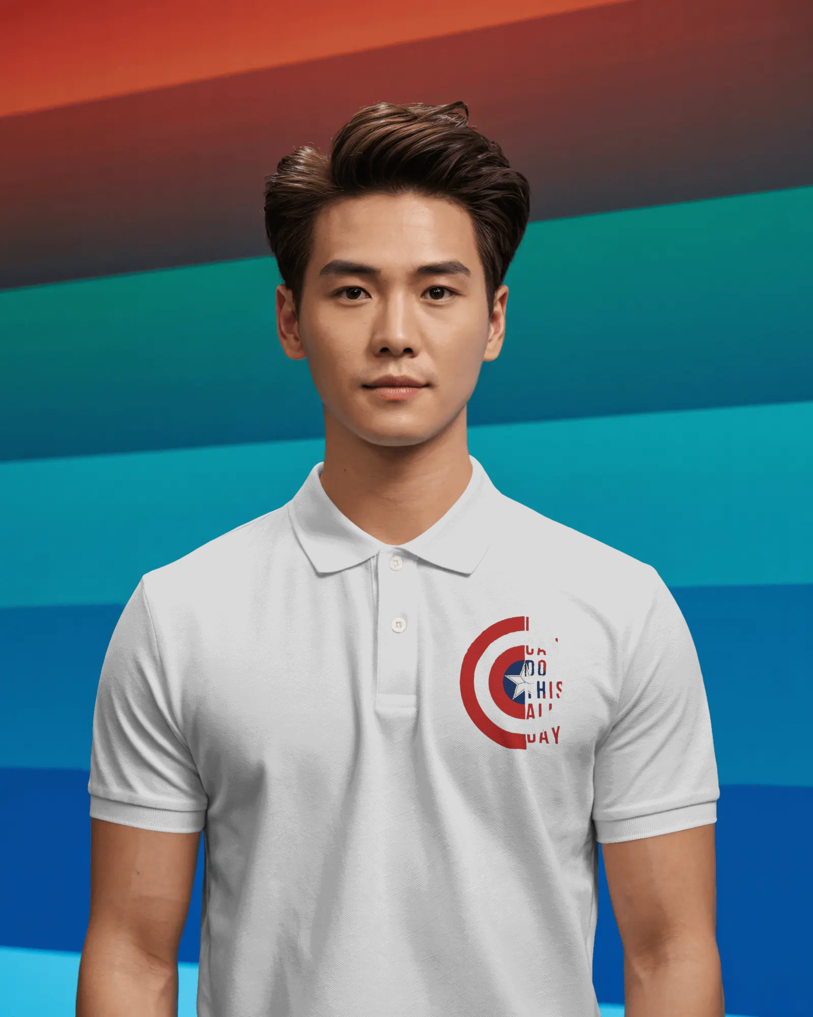 Captain Shield Graphic Polo T-Shirt