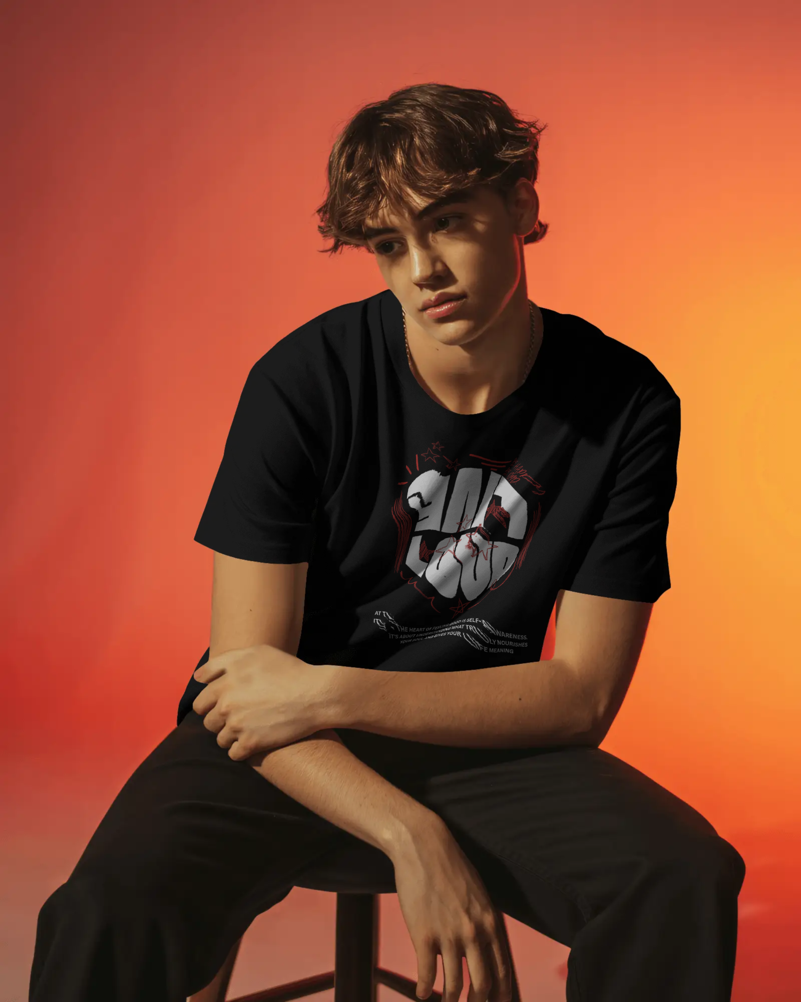 Power Fist Graphic Half T-Shirt
