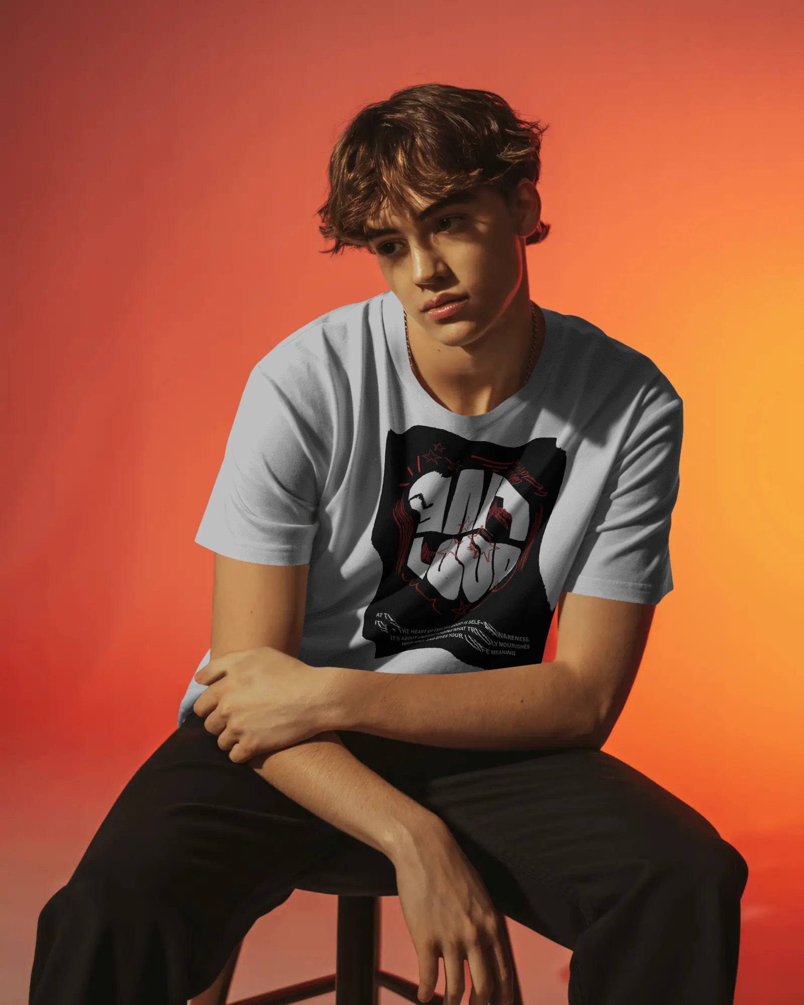 Power Fist Graphic Half T-Shirt