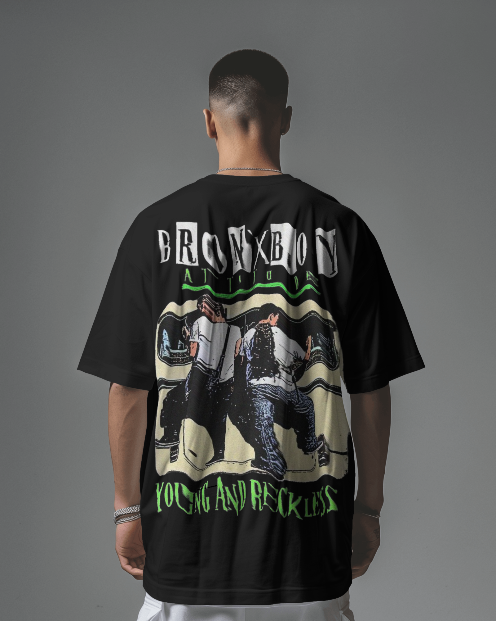 BronxBoy Attitude Oversized Graphic T-Shirt