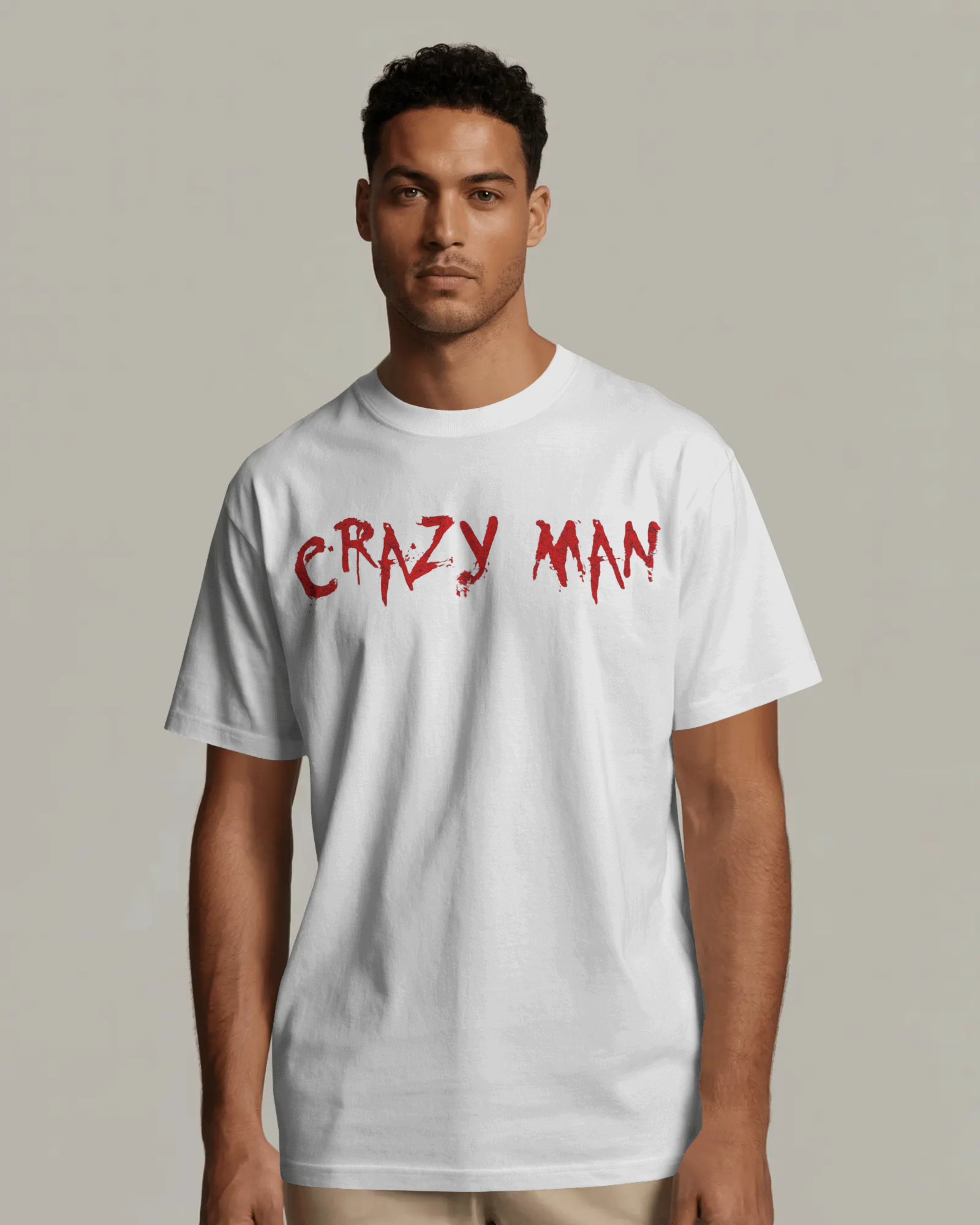 Crazy Man Graphic Streetwear T-Shirt