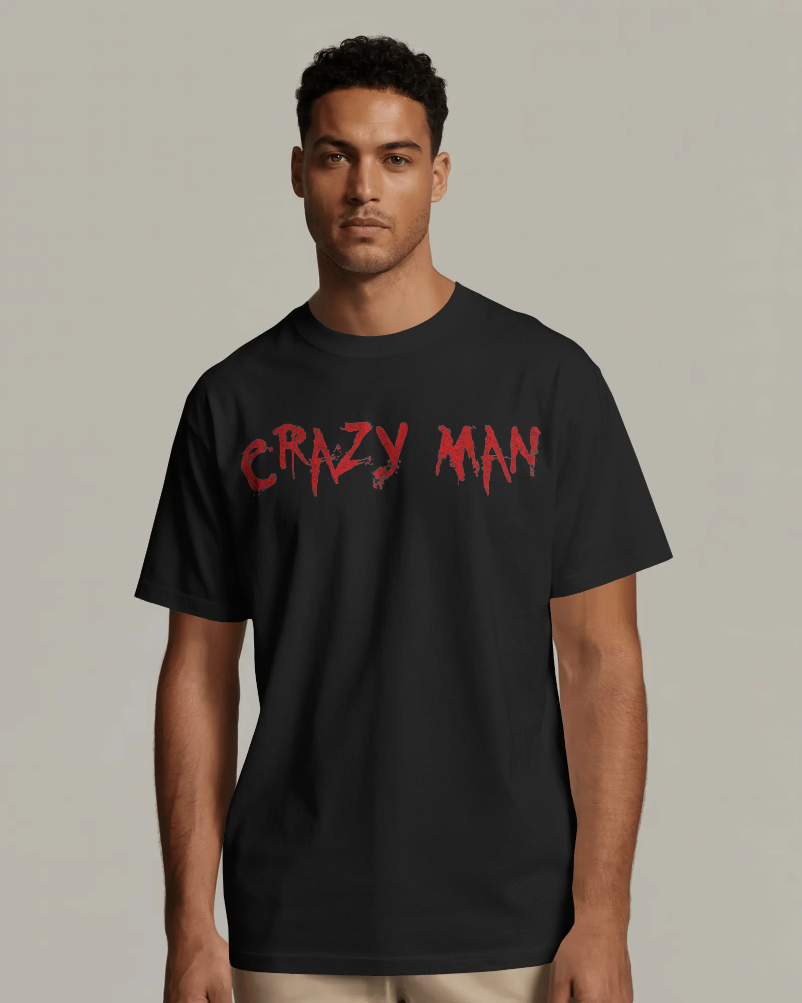 Crazy Man Graphic Streetwear T-Shirt