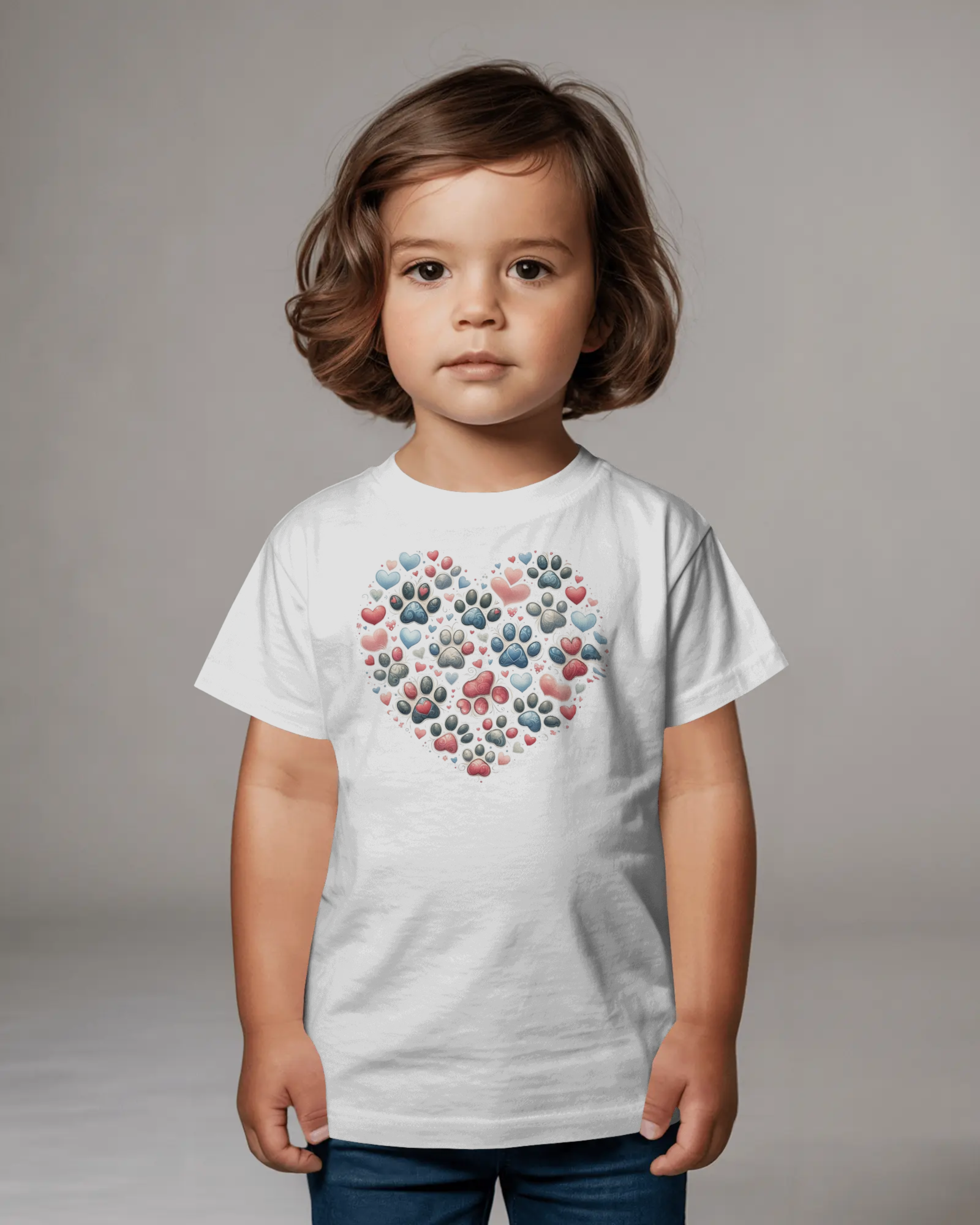 Heart Paw Kids Graphic T-Shirt