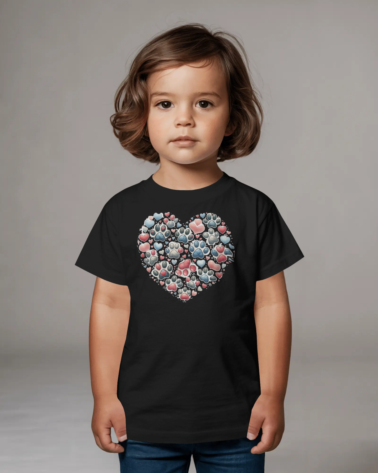 Heart Paw Kids Graphic T-Shirt