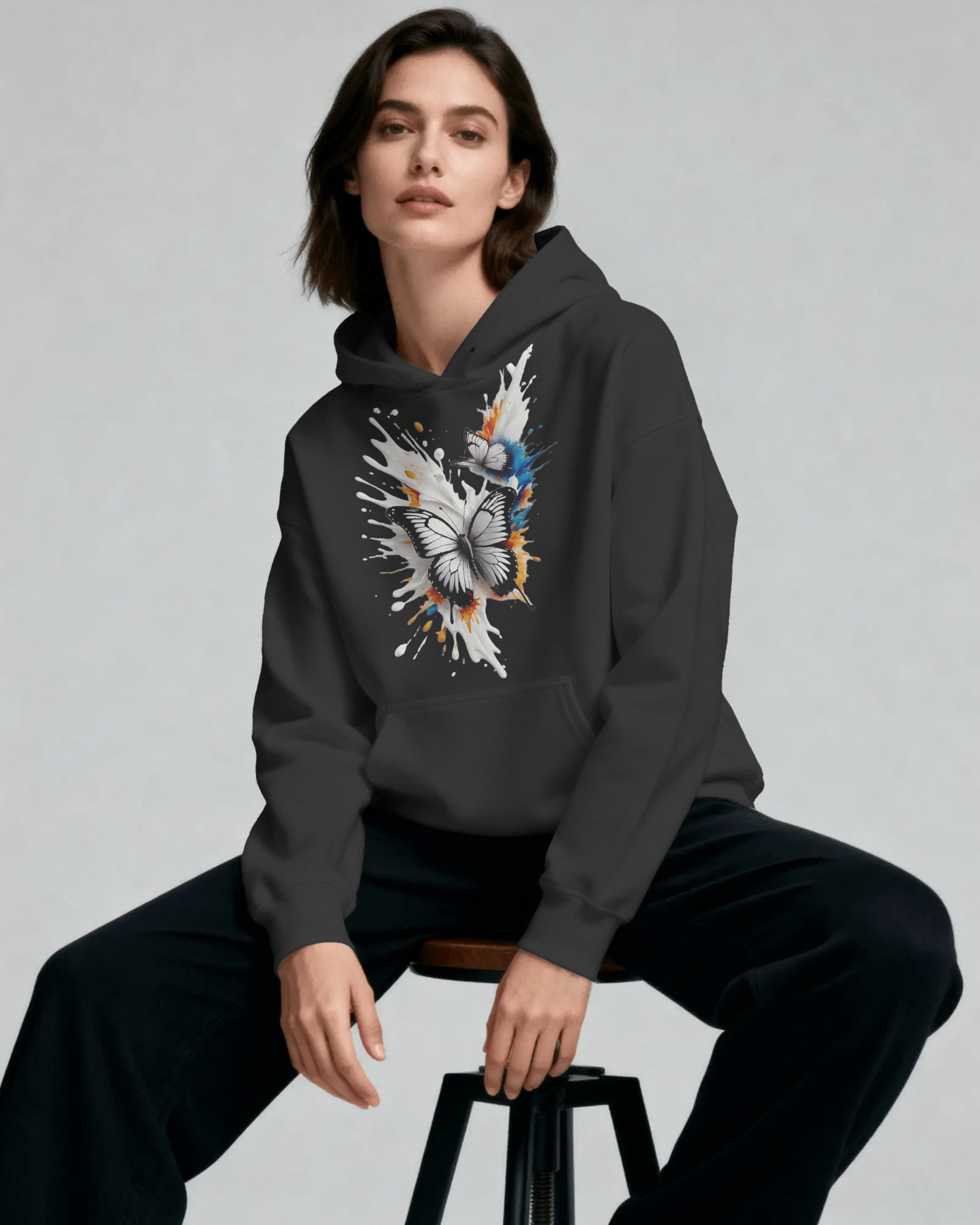 Butterfly Splash Graphic Hoodie