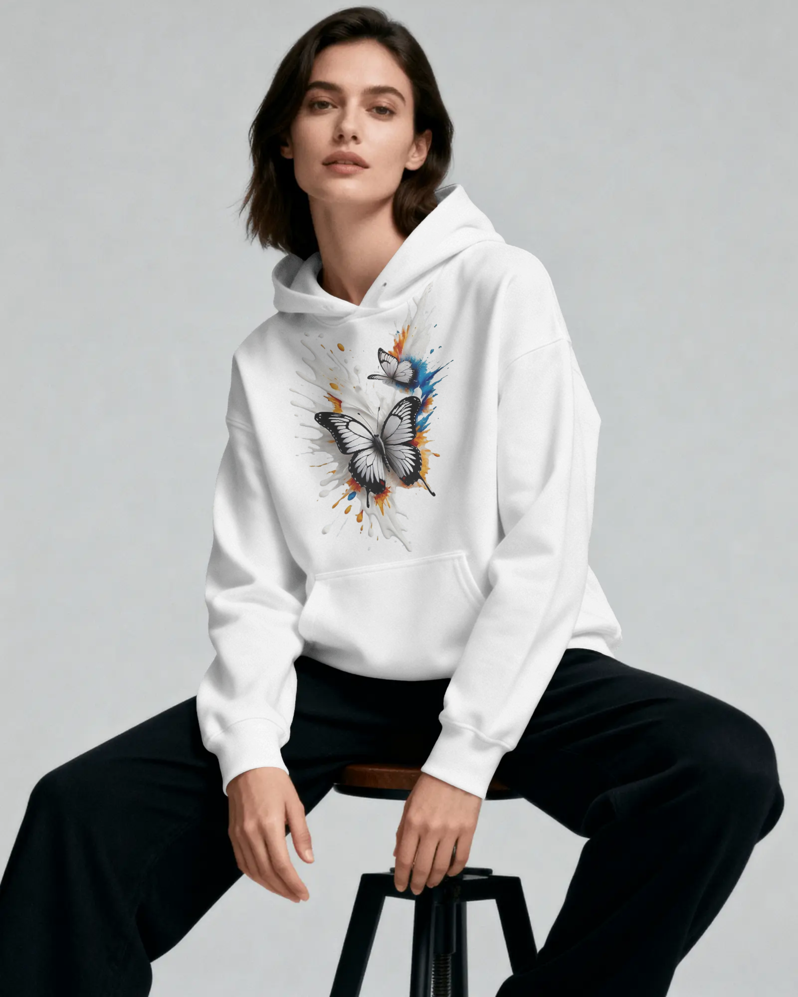Butterfly Splash Graphic Hoodie