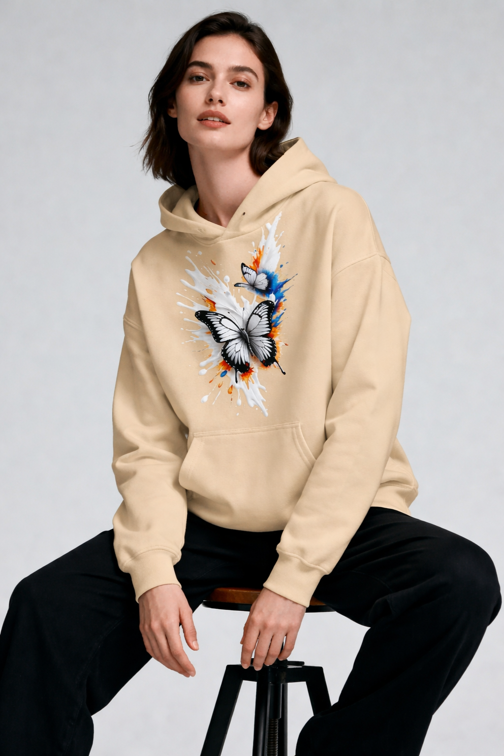 Butterfly Splash Graphic Hoodie