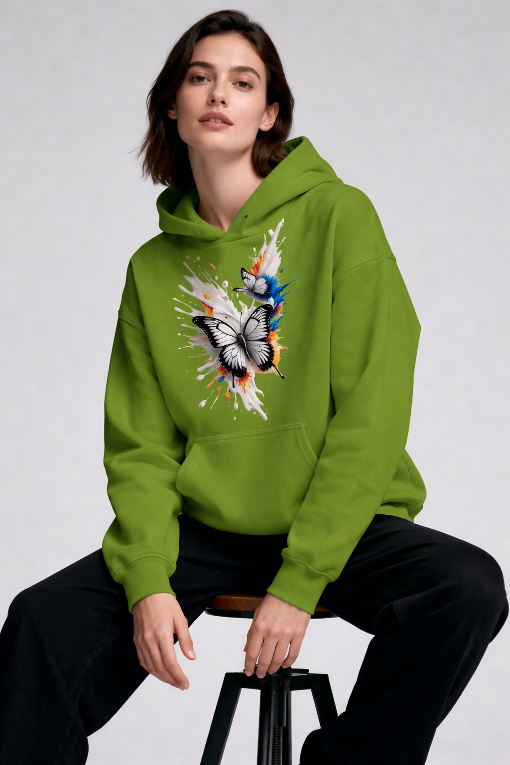 Butterfly Splash Graphic Hoodie