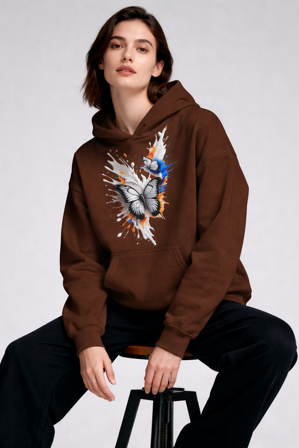 Butterfly Splash Graphic Hoodie