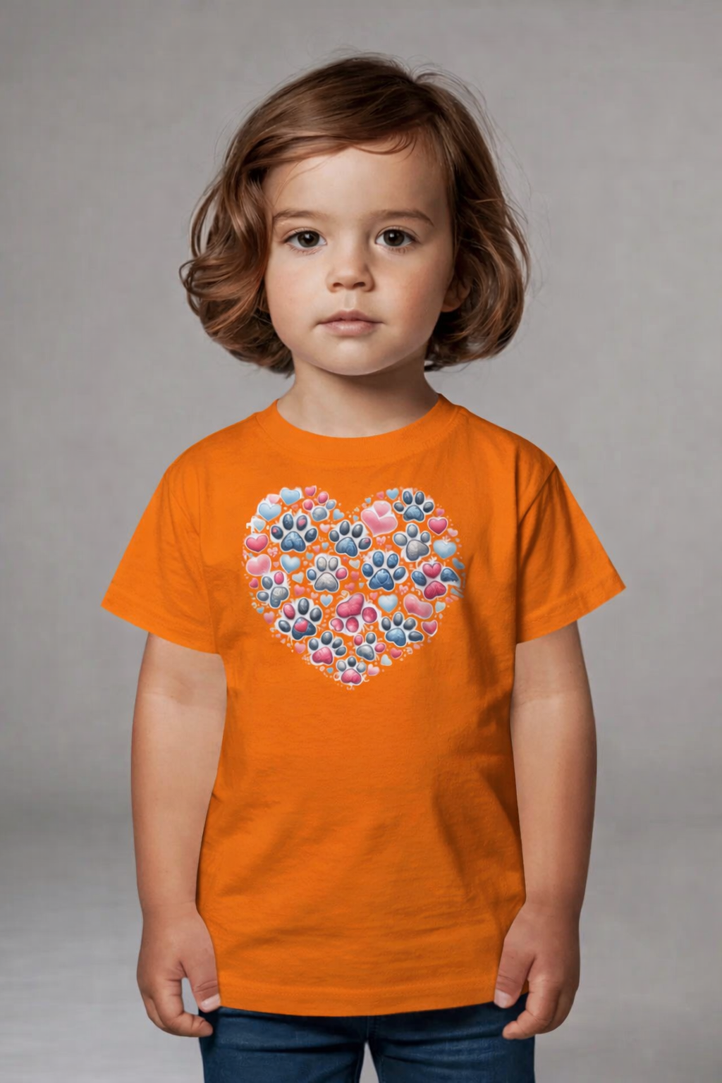 Heart Paw Kids Graphic T-Shirt