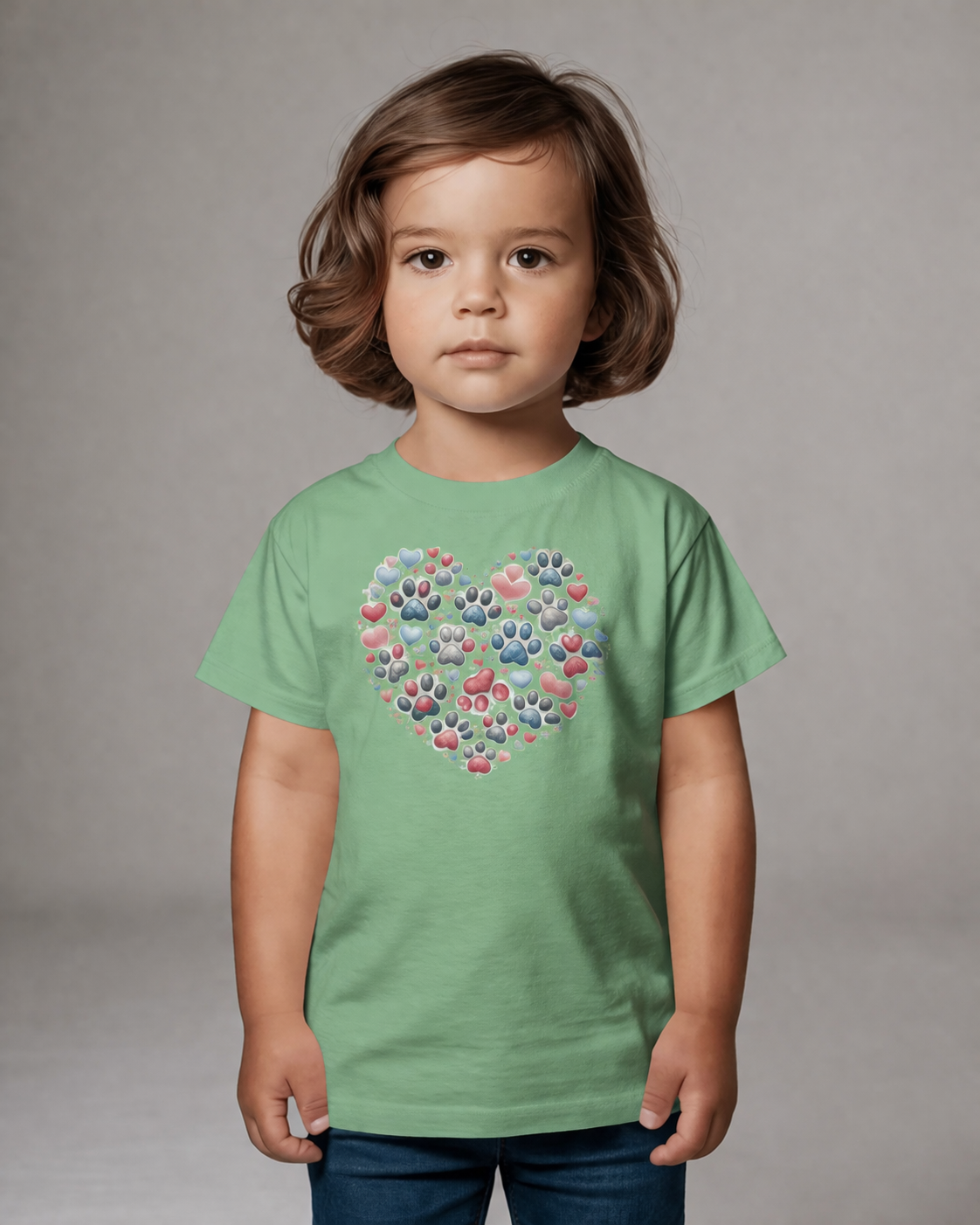 Heart Paw Kids Graphic T-Shirt