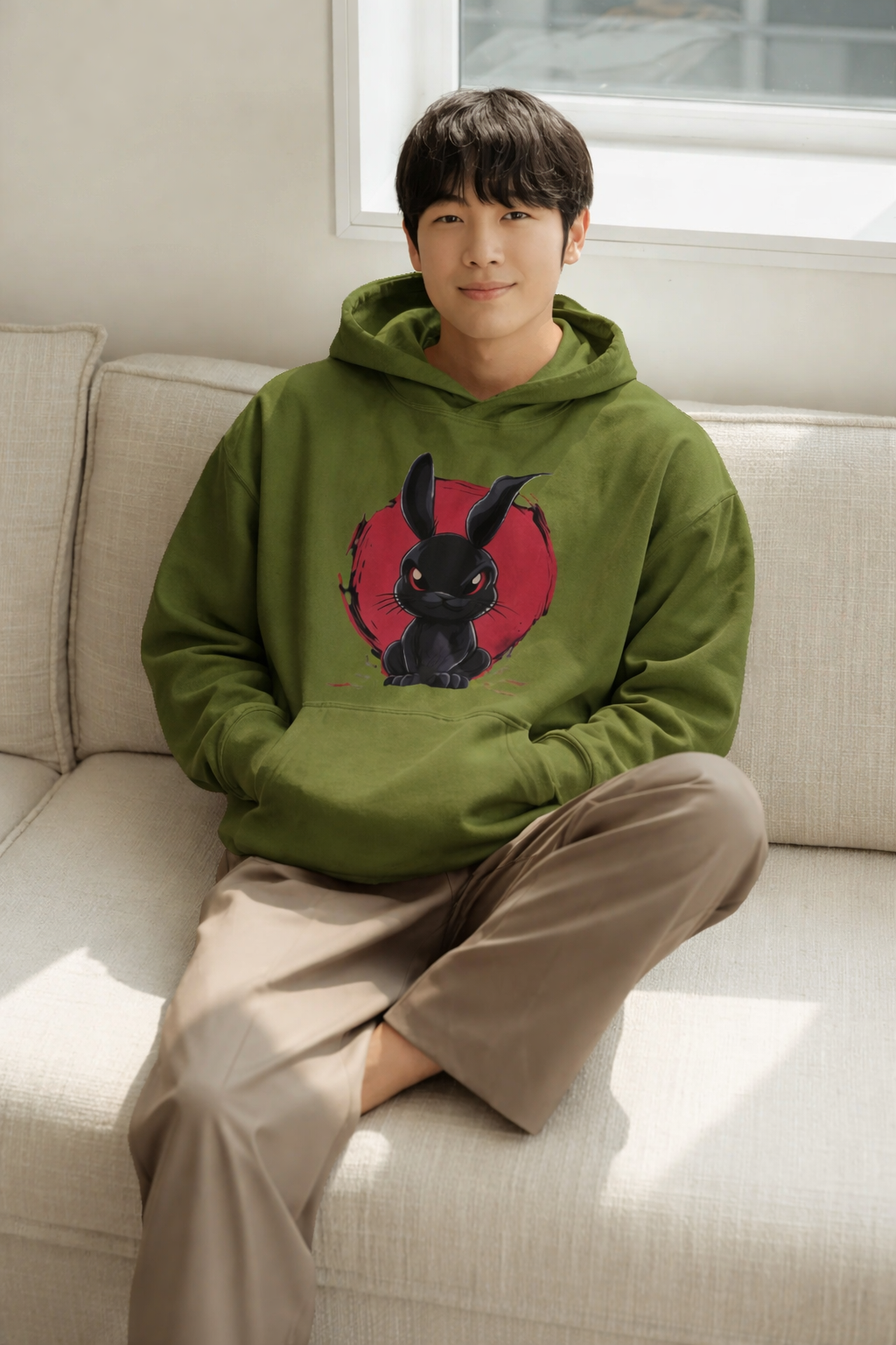 Shadow Rabbit Graphic Hoodie
