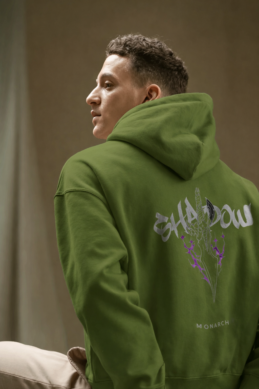 Shadow Blade Graphic Oversized Hoodie