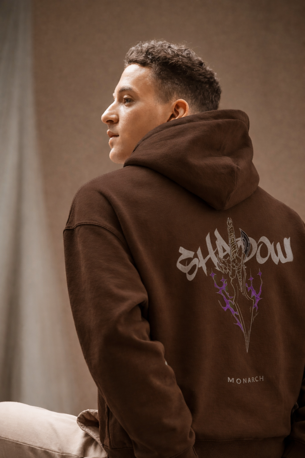 Shadow Blade Graphic Oversized Hoodie