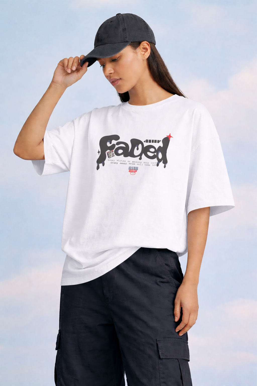 Faded Street Graphic Oversized T-Shirt