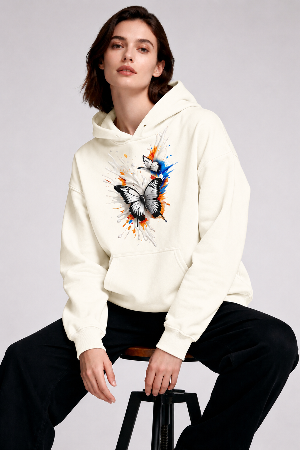 Women's Butterfly Splash Graphic Hoodie