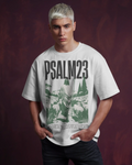 Men Psalm 23 Shepherd Graphic Print Cotton Oversized T-Shirt