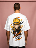 Men Naruto Anime Back Cotton Oversized T-Shirt