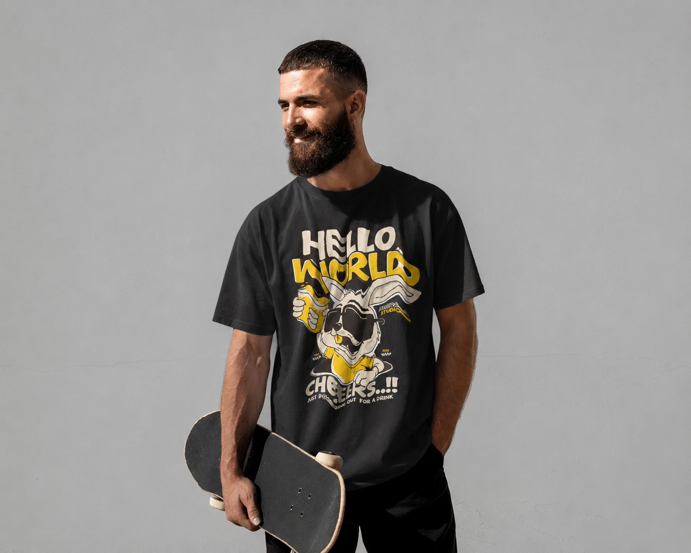 Men's Hello World Oversized T-Shirt