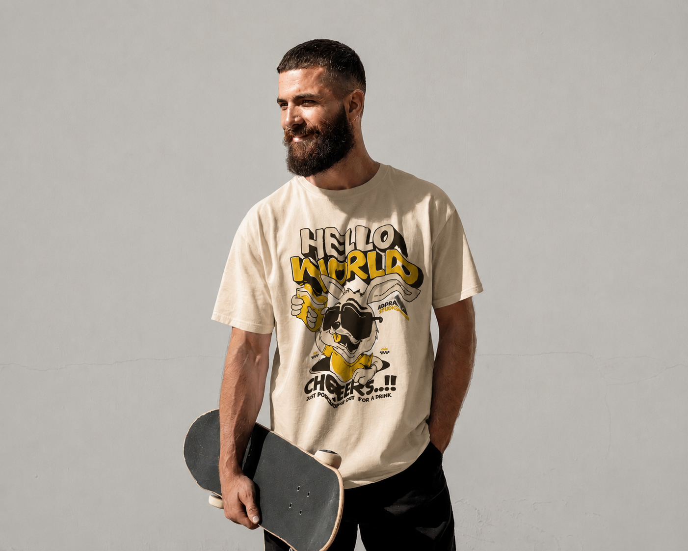 Men's Hello World Oversized T-Shirt