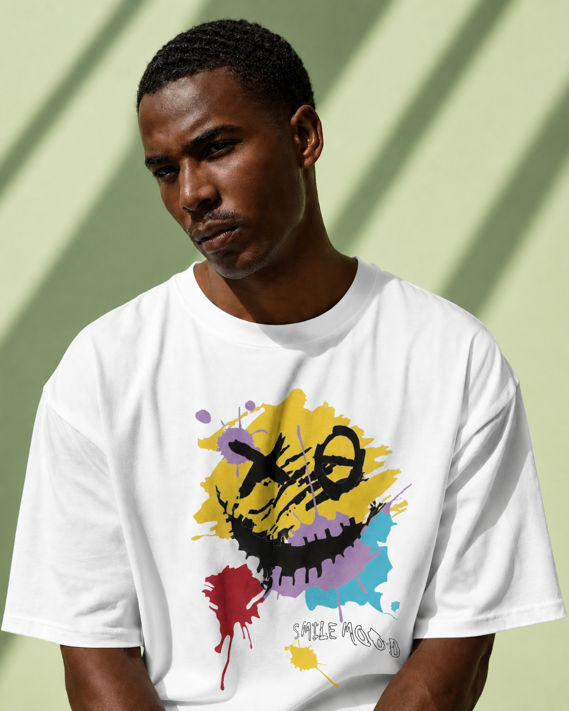 Men's Smile Mode Oversized T-Shirt
