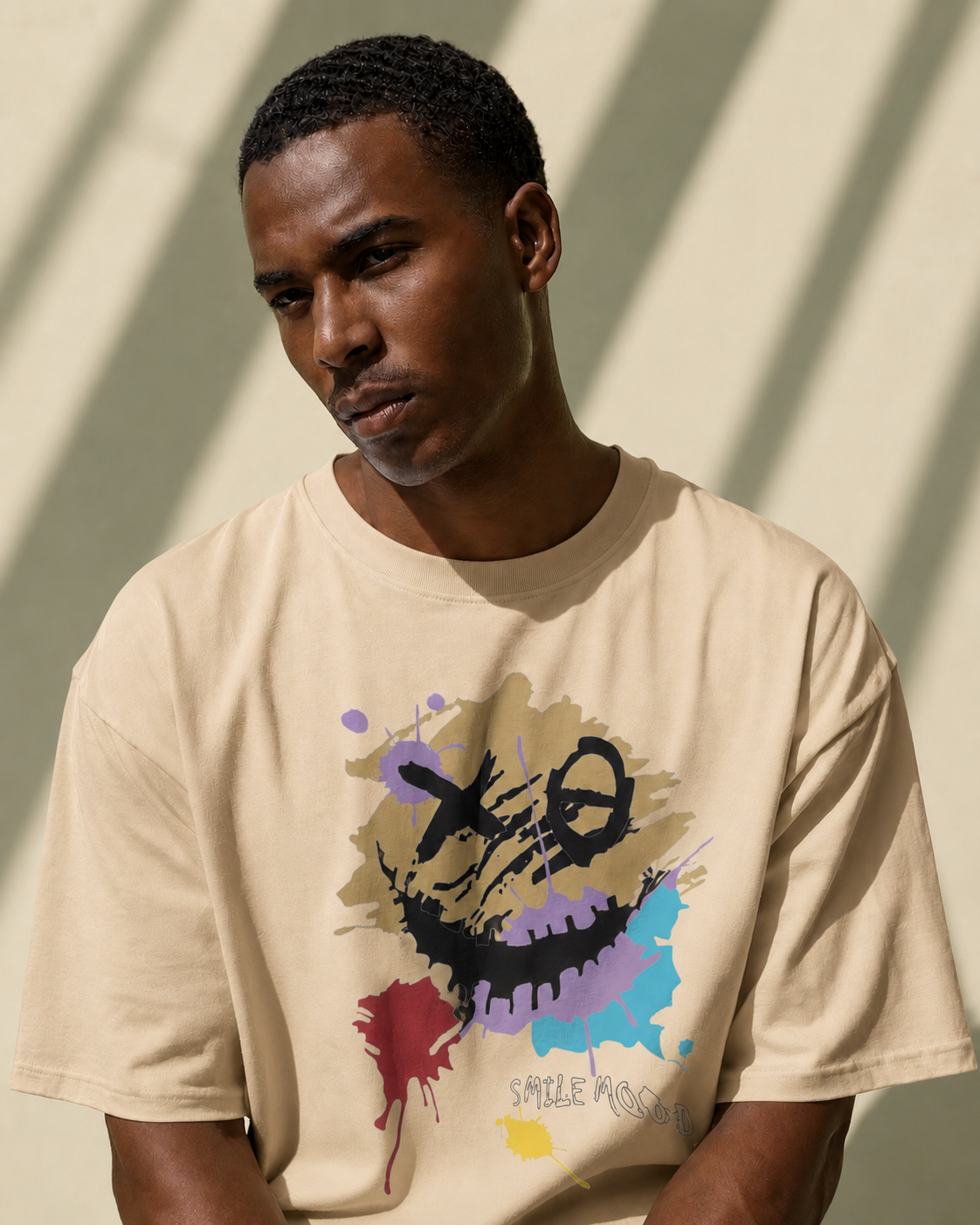 Men's Smile Mode Oversized T-Shirt