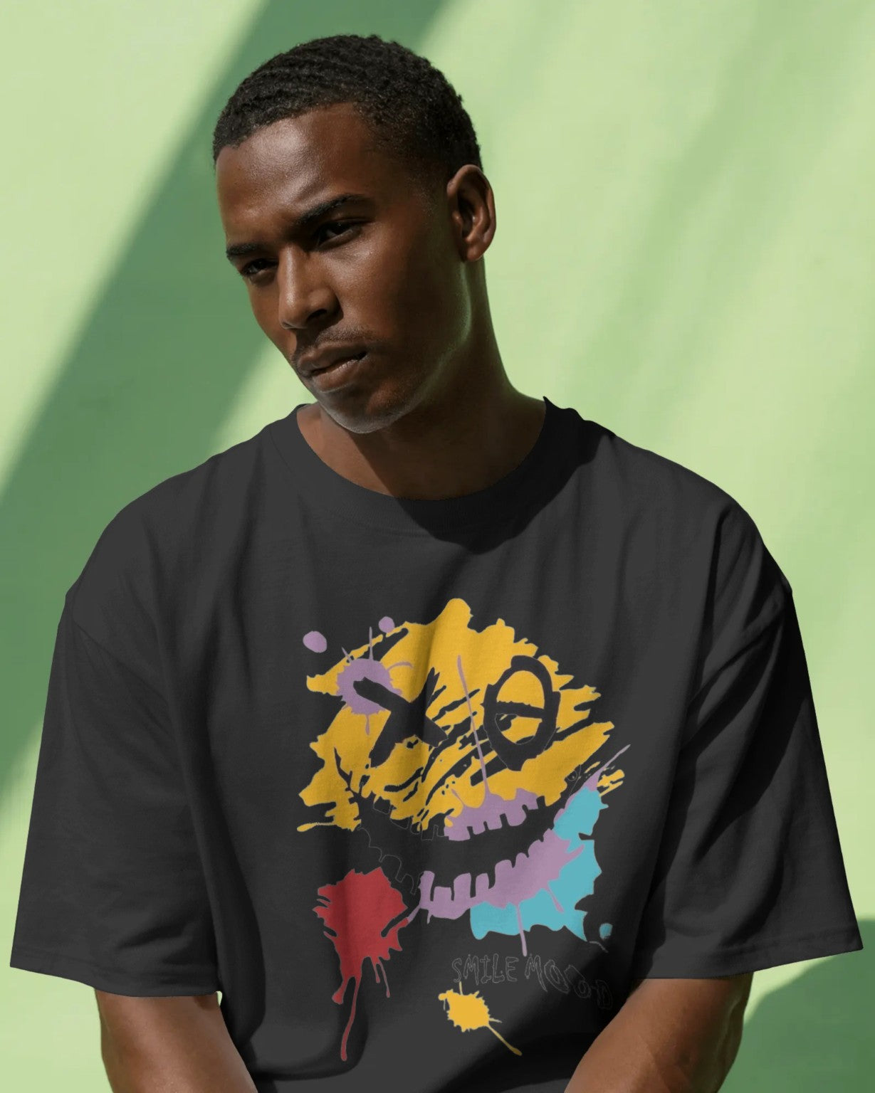Men's Smile Mode Oversized T-Shirt