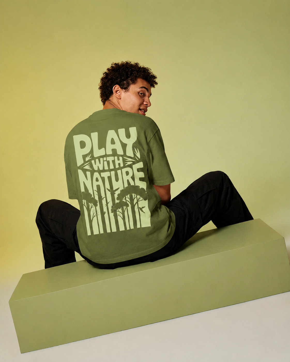 Men's Play With Nature Oversized T-Shirt