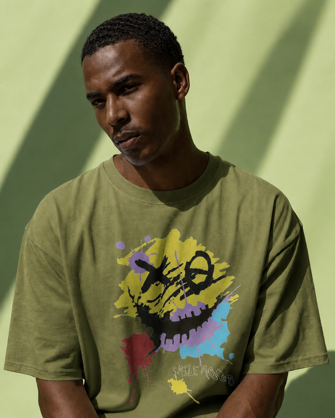 Men's Smile Mode Oversized T-Shirt