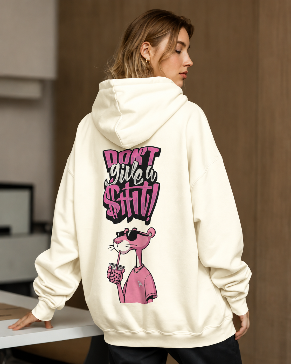Women's Pink Panther Streetwear Graphic Hoodie
