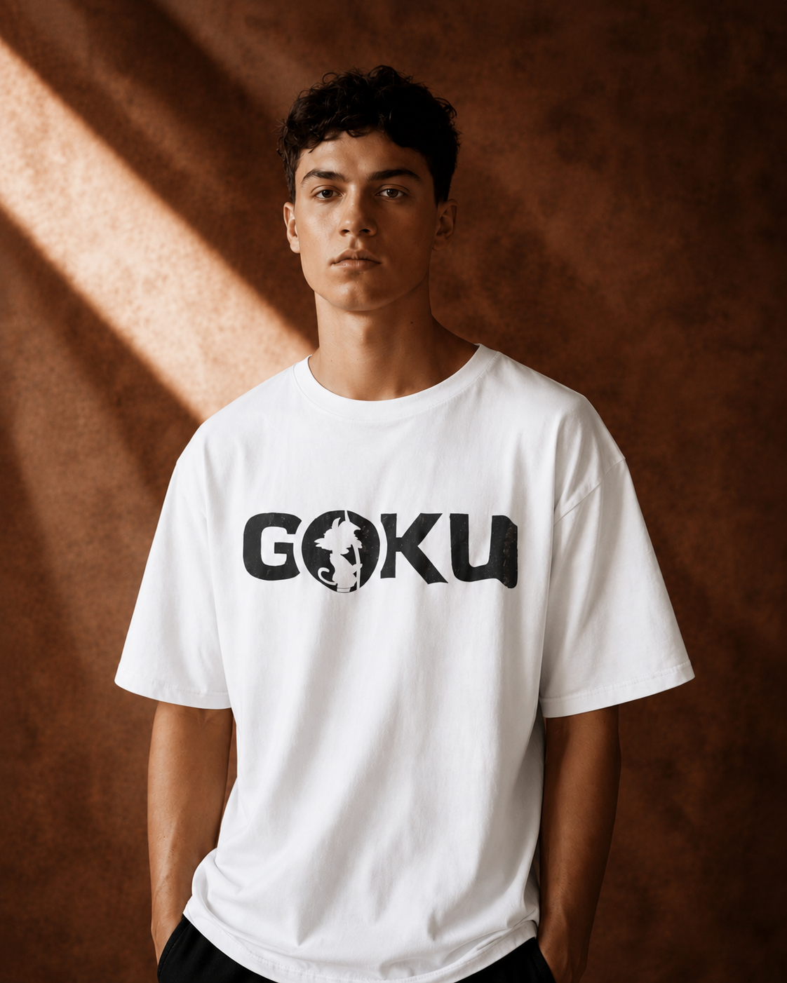 Men Graphic Printed Round Neck Cotton Oversized T-Shirt