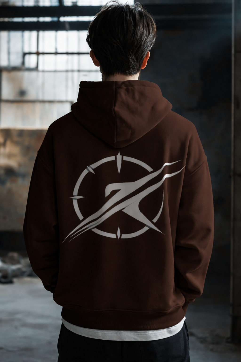 Men Time-Compass Premium Cotton Fleece Oversized Hoodie
