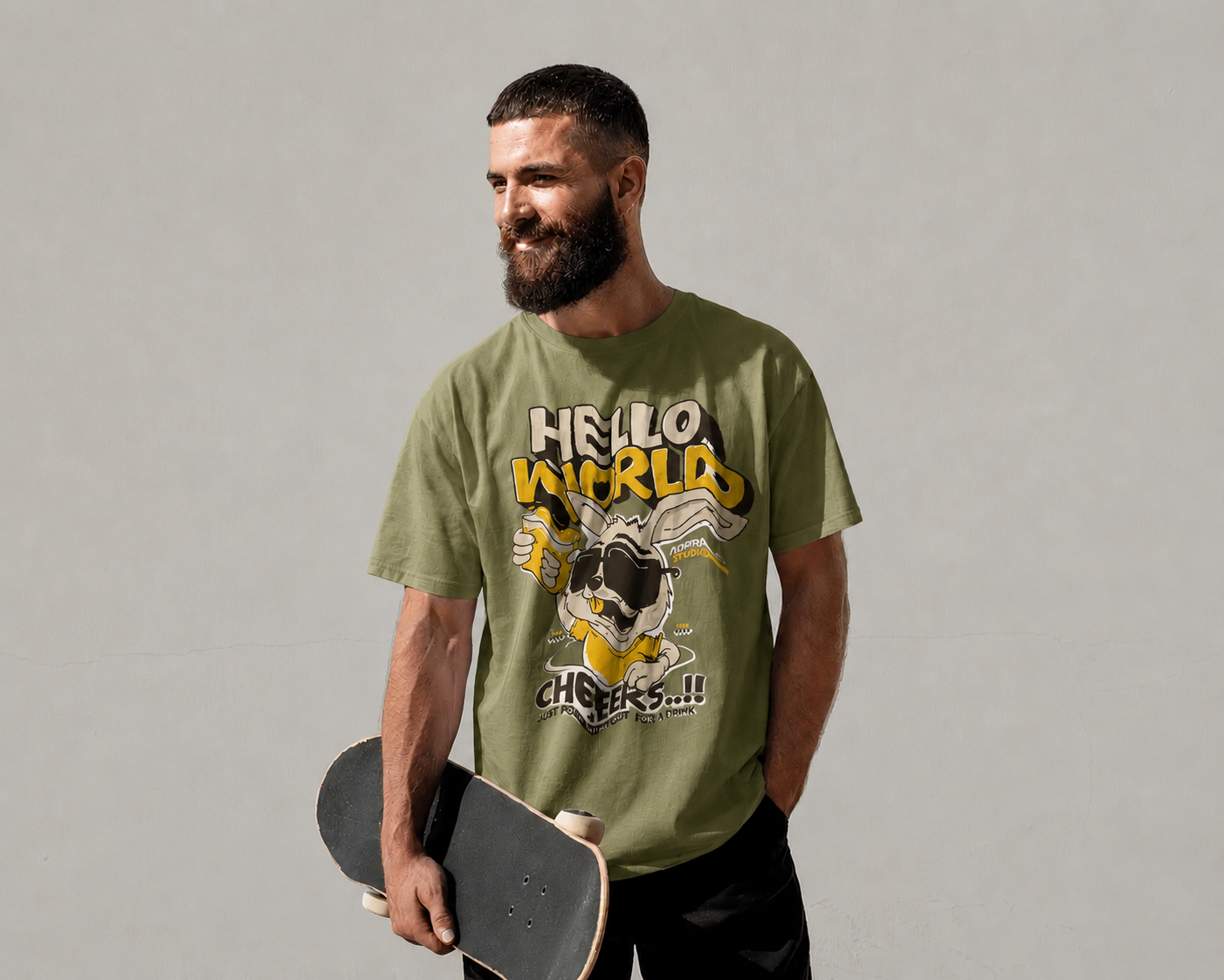 Men's Hello World Oversized T-Shirt